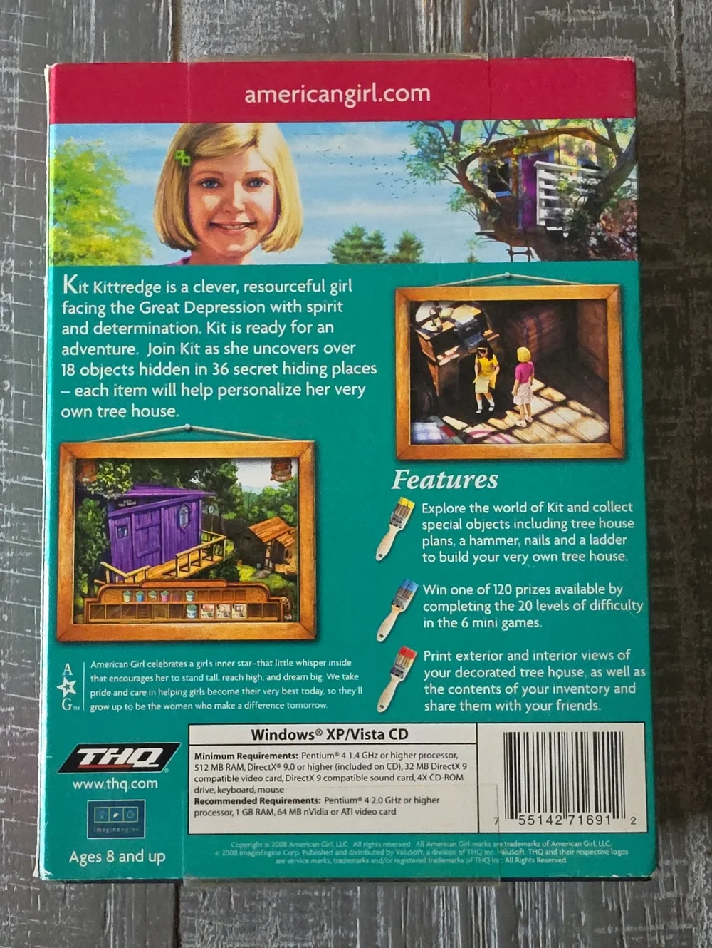 American Girl KIT: A Tree House of My Own, PC CD-ROM Game 2008 Vintage
